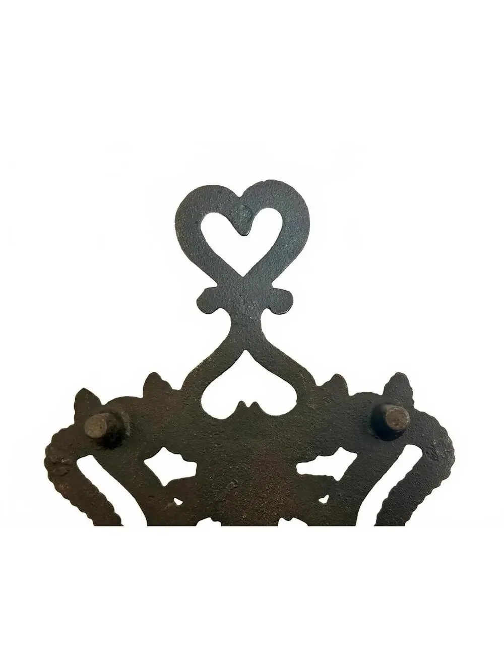 Vintage Wilton Hand Painted Starburst Heart Cast Iron Footed Trivet